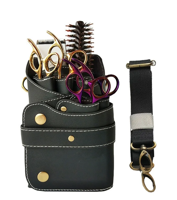 

Leather Salon Barber Scissor Bag Hairdressing Holster Pouch Case Professional Hairdresser Scissors Case Bag Holder Belt