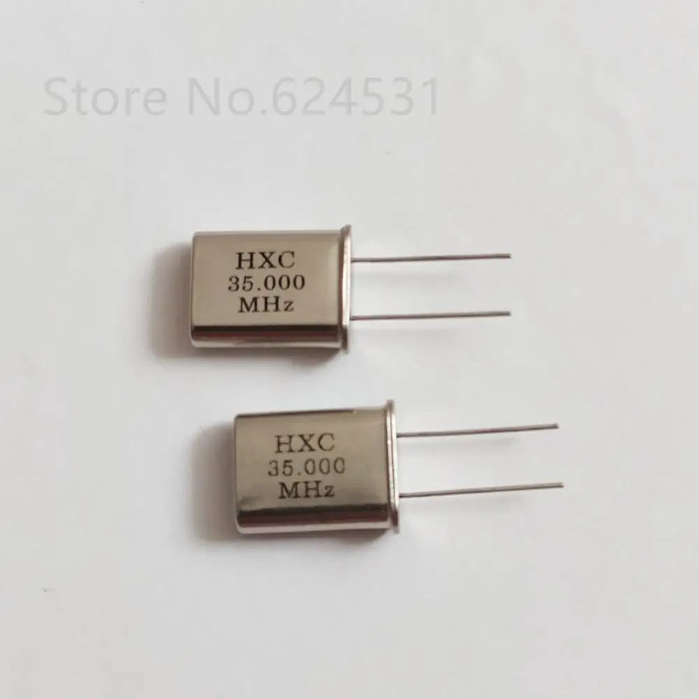 10pcs 49U quartz crystal 35M 35.000MHZ HC-49U in-line two-leg crystal resonator