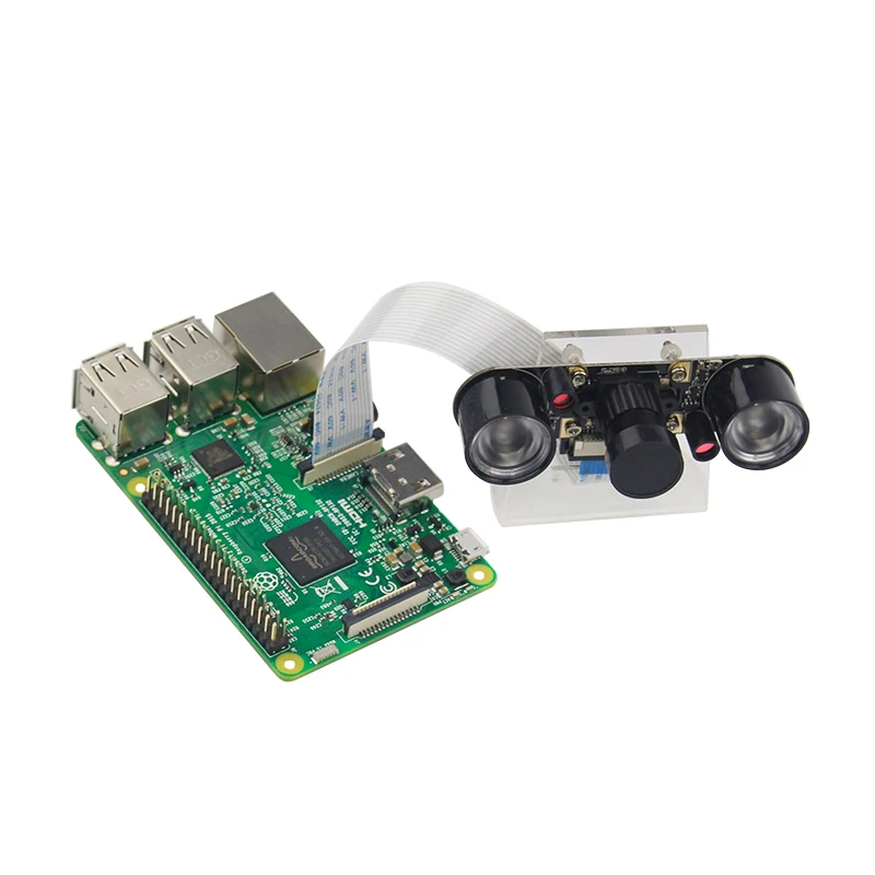 5 in 1 Raspberry Pi 4 Night Vision Camera 5MP Focal Adjustable Video Camera 60 Degree Webcam for Raspberry Pi 3B 3B Plus Zero