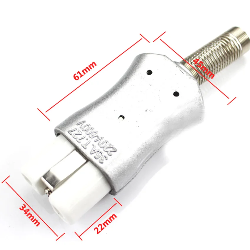 5mm 6mm IEC C8 ceramic wiring industry socket plug high temperature c7 male female Connector electric oven power outlet 35A 600V