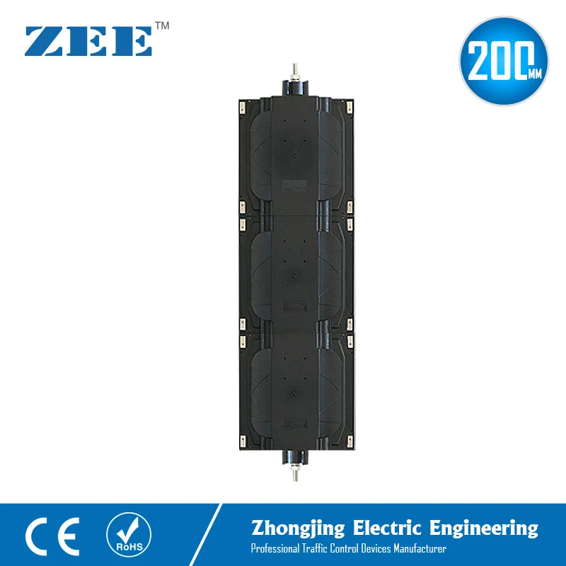 Semáforo de led, luz verde, amarelo vermelho, 200mm, 8 polegadas