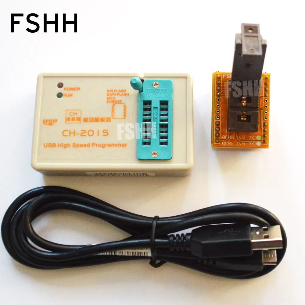 Program CH2015 USB High speed programmer+Pitch=0.5mm 2x3 QFN8 to DIP8 socket eeorom/spi flash/data flash