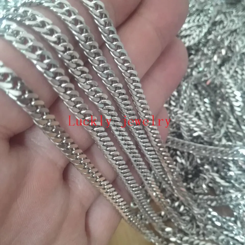 4.2mm Wide 3 Meters Lot Stainless Steel curb Double  Link Chain Jewelry Finding /Marking DIY