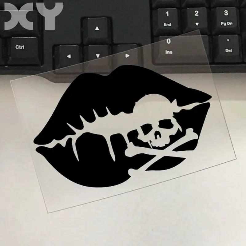 XY Waterproof Car Sticker Kiss Lip Skull for Motorcycle Reflective Type Funny Sexy Car Vinyl Stickers