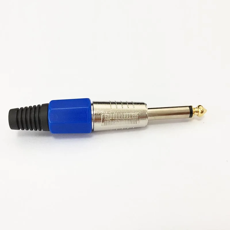 2pcs 6.35mm male connector 6.5 microphone plug welding