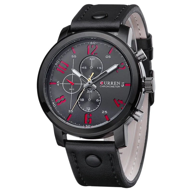 CURREN 8192 Mens Watches Top Brand Luxury Leather Strap Quartz Watch Men Casual Sport Drop Shipping Male Clock Relogio Masculino