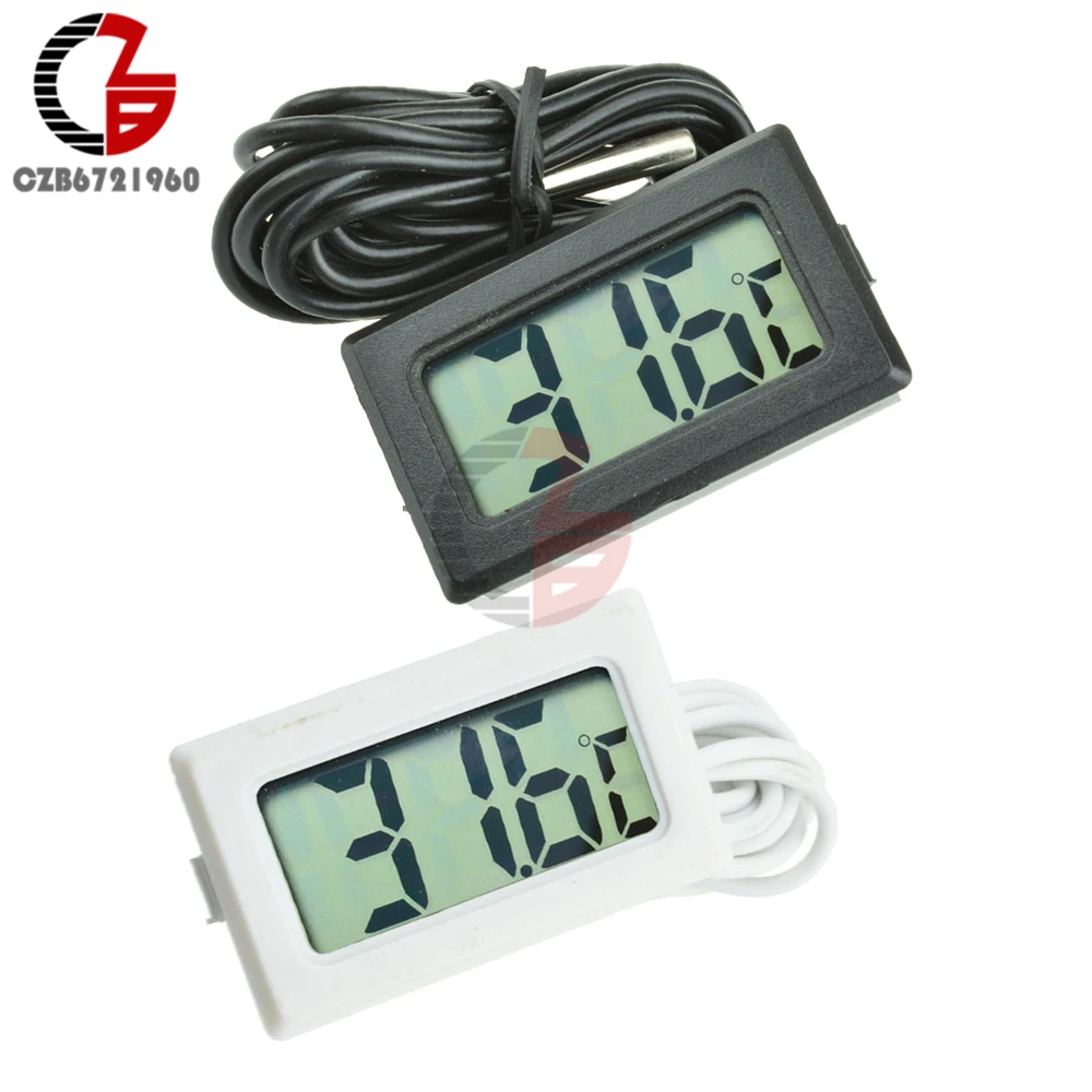 TPM-10 LCD Digital Thermometer Hygrometer Temperature Humidity Sensor Meter Car Incubator Acquarium Weather Station Tester 2M