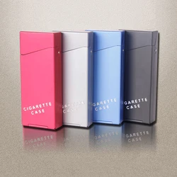 1Pcs Thin Fashion Pipe Personality Women Cigaret Slim Metal Case Cigarette Box Aluminum Gift Box Smoking Accessories