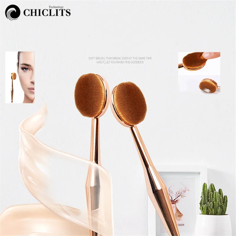 New Makeup Brush 1 PCS Toothbrush Mermaid Makeup Brush Foundation Oval Brushes One Set pincel maquiagem dropship