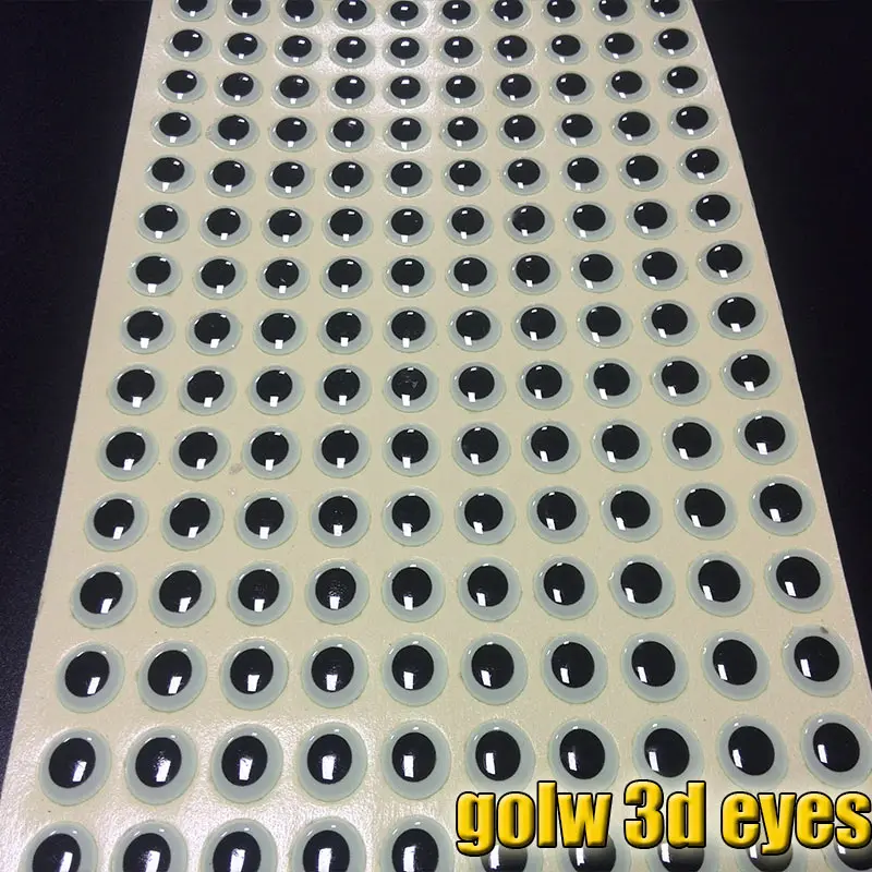 

2017 golw fish eyes 3d fising lure eyes size 4mm-8mm choose number:500pcs.lot