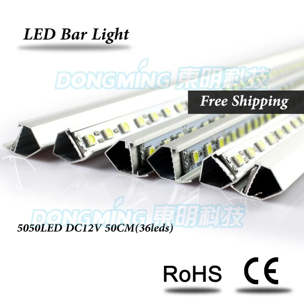 

Lowest price 15pcs 12V V/U Shape Aluminium Super Bright Hard luces Bar light 5050 led strip bar 50cm, 36 led led hard strip