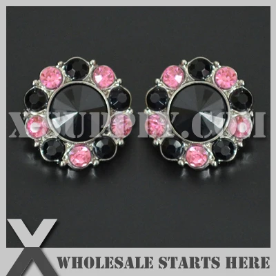 

Color Option: RB1006AM #120~#136 Round Plastic Acrylic Rhinestone Button for Flower Center