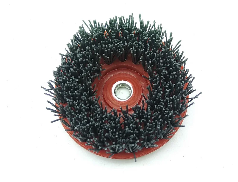 New 1pcs OD110mm * M14 Abrasive Wire Antiquing Brush Wood Furniture Stone Polishing Wheel for Dirll Polisher