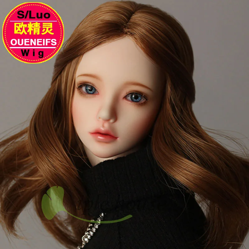 Fairyland  High - temperature silk long hair  shinee Fid Mari Fashion hai The girl hair curly hair bjd wig doll accessories L03C