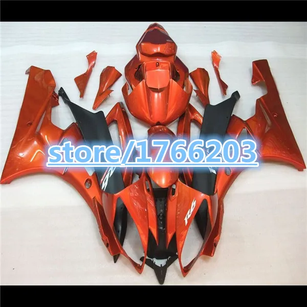 

YZF R6 For YZF600 YZF-R6 06 07 YZF R 6 YZF 600 Body Orange black YZFR6 06-07 YZF R6 Gloss orange 2006 2007 Fairing Ning
