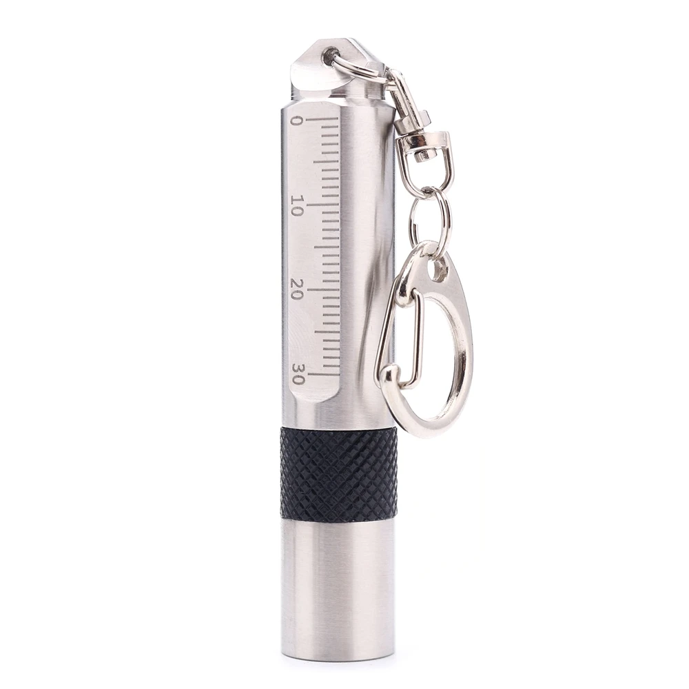 Mini Stainless steel Flashlight Waterproof Cool Keychain light Portable Torch Outdoor Hiking Kids Night Emergency Lighting Lamp