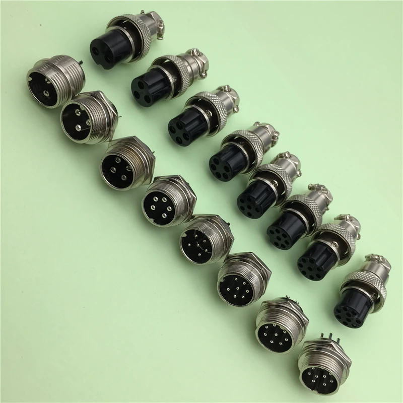 1set/lot GX16 8 Pin Male & Female L76 Diameter 16mm Wire Panel Connector Circular Aviation Socket Plug Sell At A Loss USA