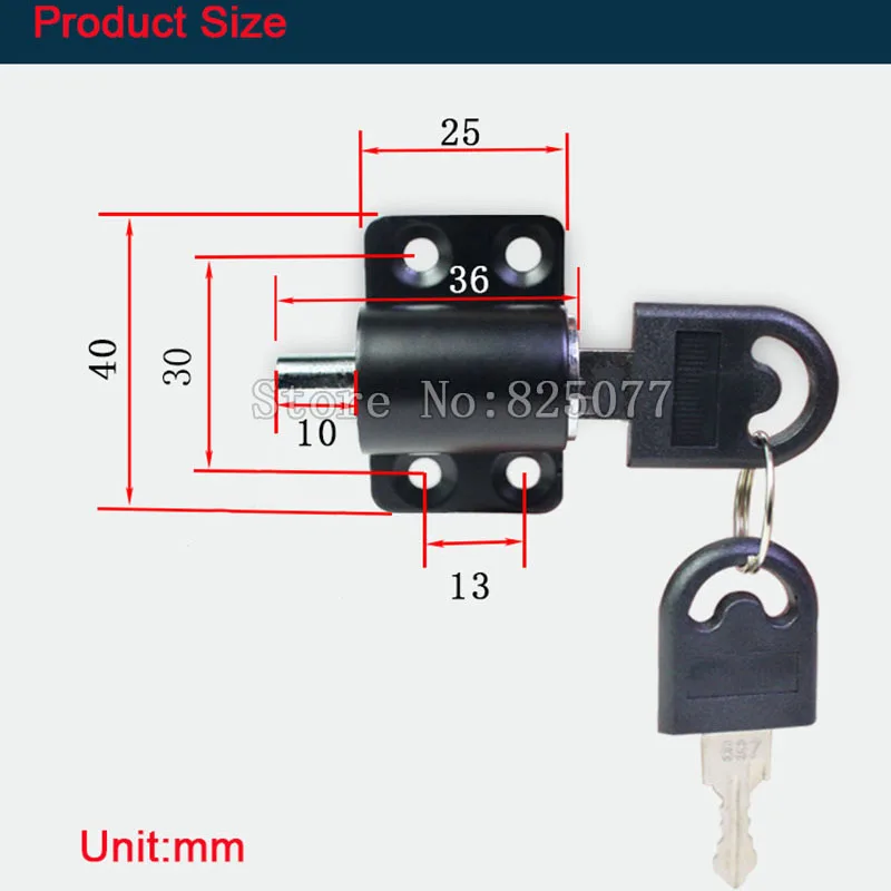 Wholesale 100PCS Black Color Sliding Window Lock with Key Child Safety Protection Limit Lock Sliding Door Lock