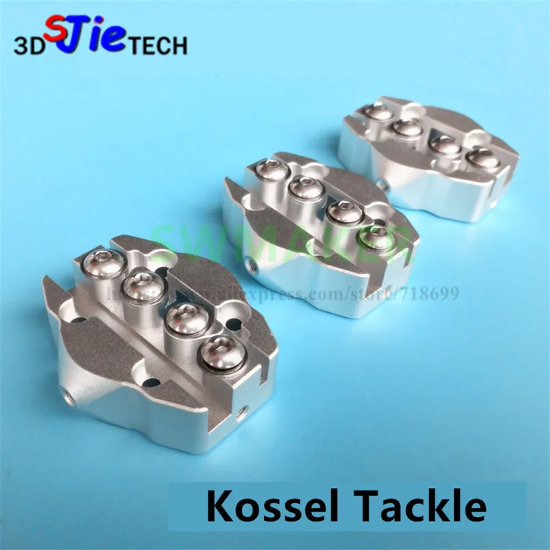 3szt Kossel Delta Mini Slide Effector Newest Design Updaded All Metal M3 M4 Tackle Mini Carriage Pulley Slider do drukarki 3D