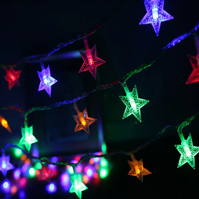 Led star string light 10M 70led AC220V EU plug colorful holiday led lighting waterproof outdoor decoration light christmas light