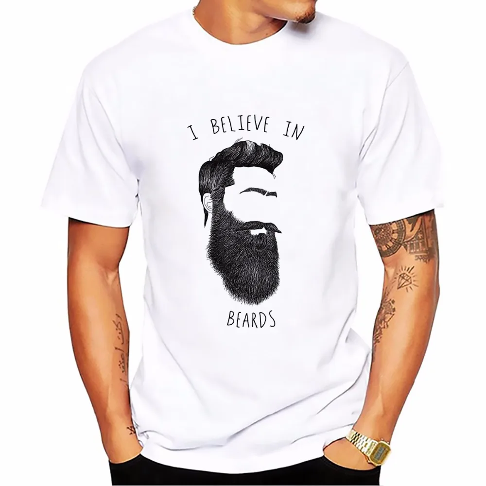 bearded sign beard rule skull tshirt men soft Breathable comfort t shirt homme Short Sleeve beards funny unisex Tee