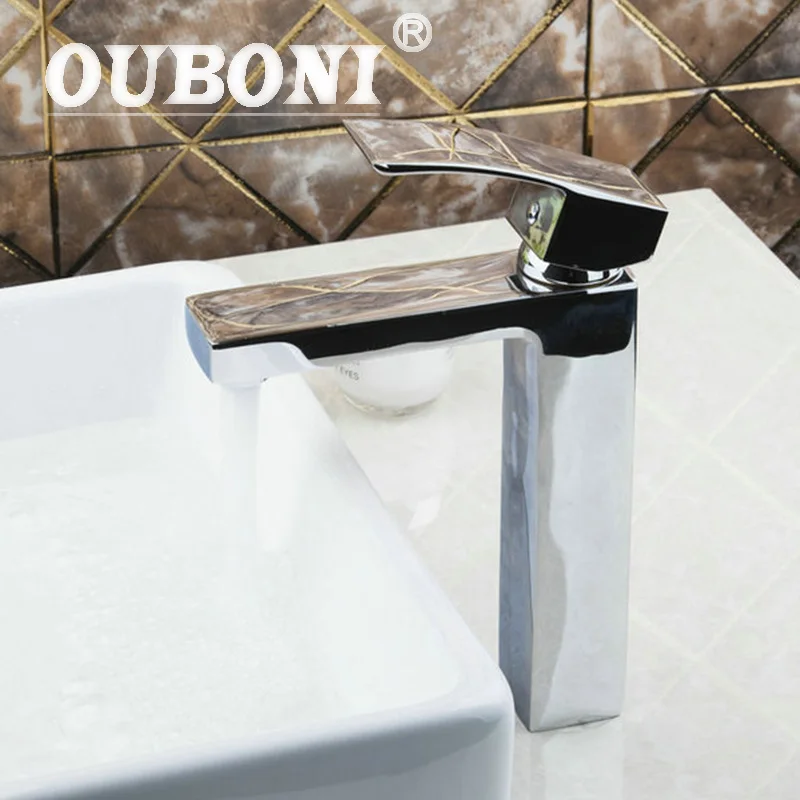 

OUBONI Bathroom Faucet Bath Mixer Widespread Wash Basin Sink Mixer Tap Vessel Vanity Faucet,Mixer Tap