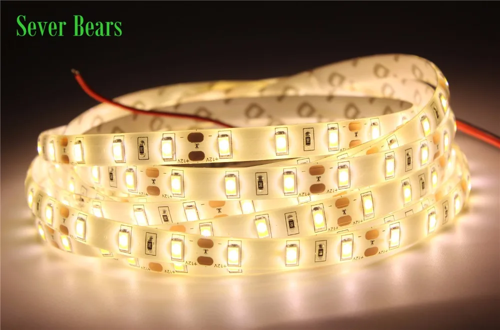 

5m/lot Super Bright LED Strip Light 5630 5M 300LED Waterproof DC12V Flexible LED Strip,60LED/m, Warm white, White Free Shipping