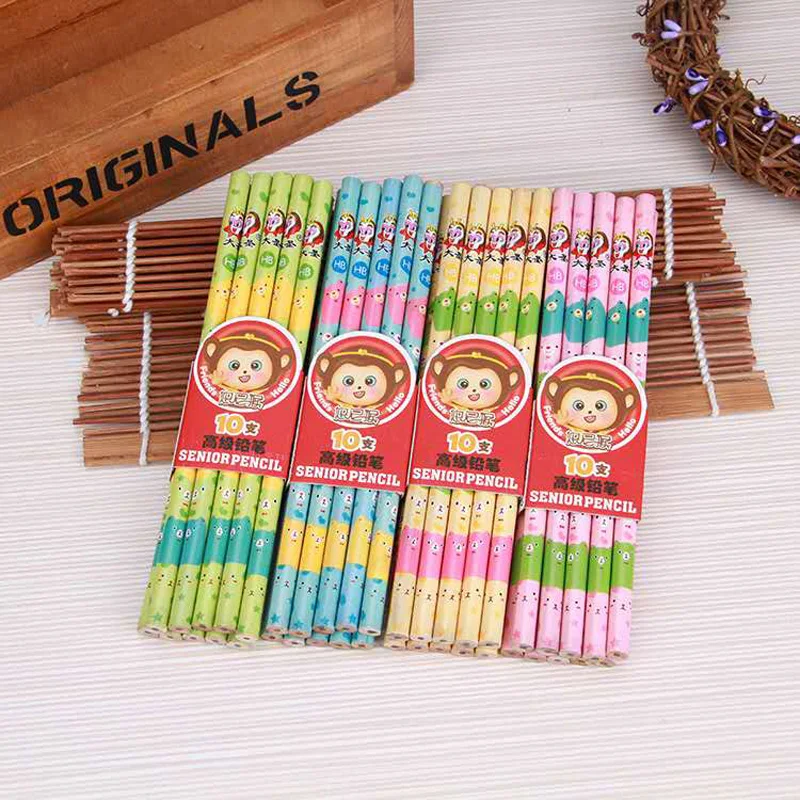 

100pcs wooden standard pencil HB material non-toxic school writing drawing pencil