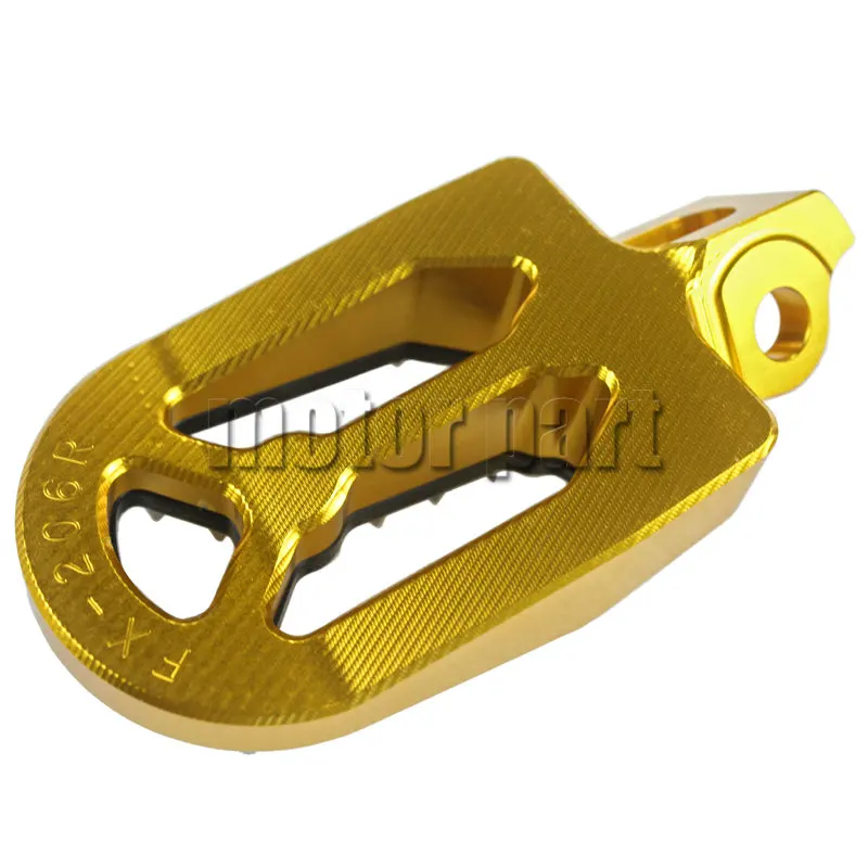 Apoio de pé para motocicleta, apoio de alumínio para os pés para moto suzuki rmz 2010 2015 250 rmz250 rmz450 dourado 11 12 13 14