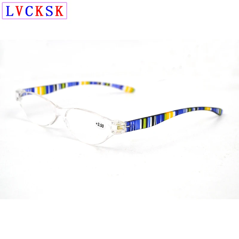 

On Sale Cheap Reading glasses magnifier For Women Men Presbyopic Spectacles with diopters Striped Temple Leesbril Send PC Box A2