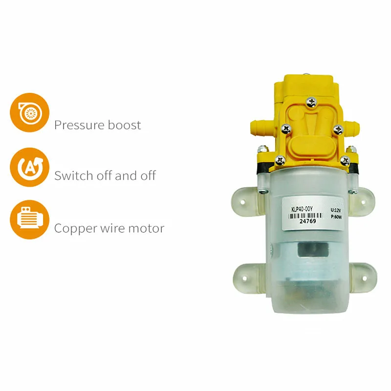 Электрический привод 12 В, самовсасывающий насос для полива цветов, сельскохозяйственный Электрический распылитель, небольшой диафрагменный центробежный насос, J18204