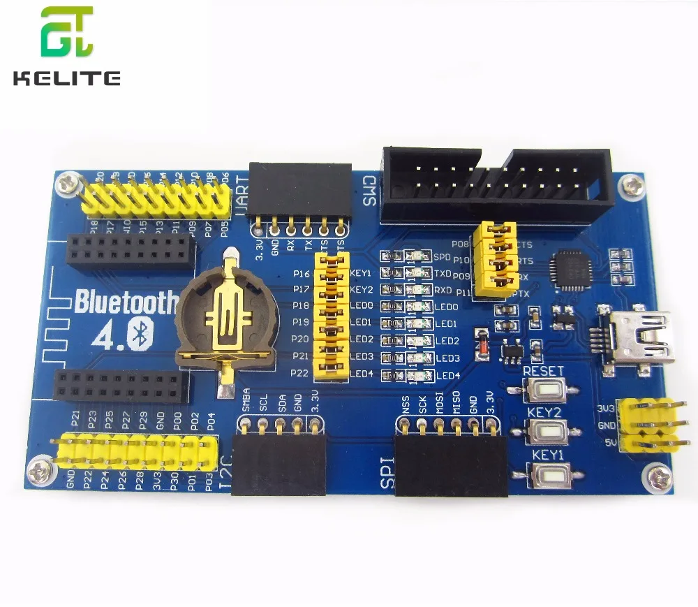 

BLE4.0 Bluetooth NRF51822 Module 2.4G Wireless Communication Module Mother Board Expansion Development Board Kit