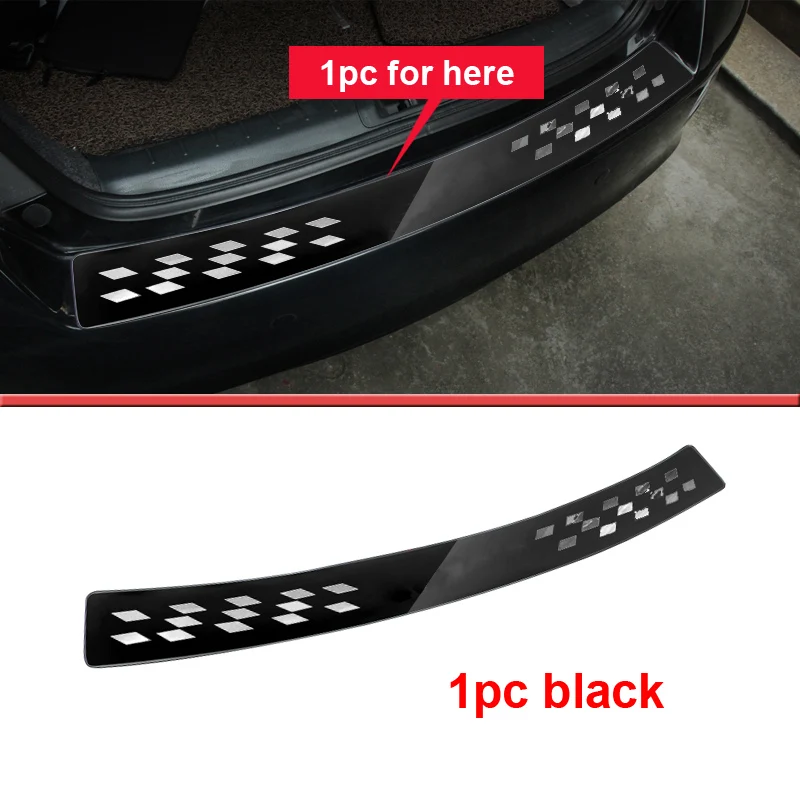 

1pc For Honda Accord 2008-2012 Rear Guard Plate Black Stainless Steel