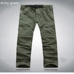 Men Quick Dry Outdoor Fishing Pants Removable Hiking&Camping Pants Male Summer Breathable Hunting&Climbing Pants S-XXXL 4 Color