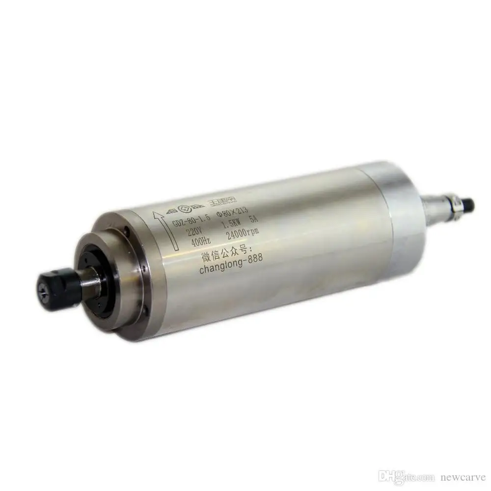 1.5KW Water Cooled Spindle Motor ER11 ER16 220V Diameter 80mm GDZ-80-1.5 For CNC Engraving Cutting Machine