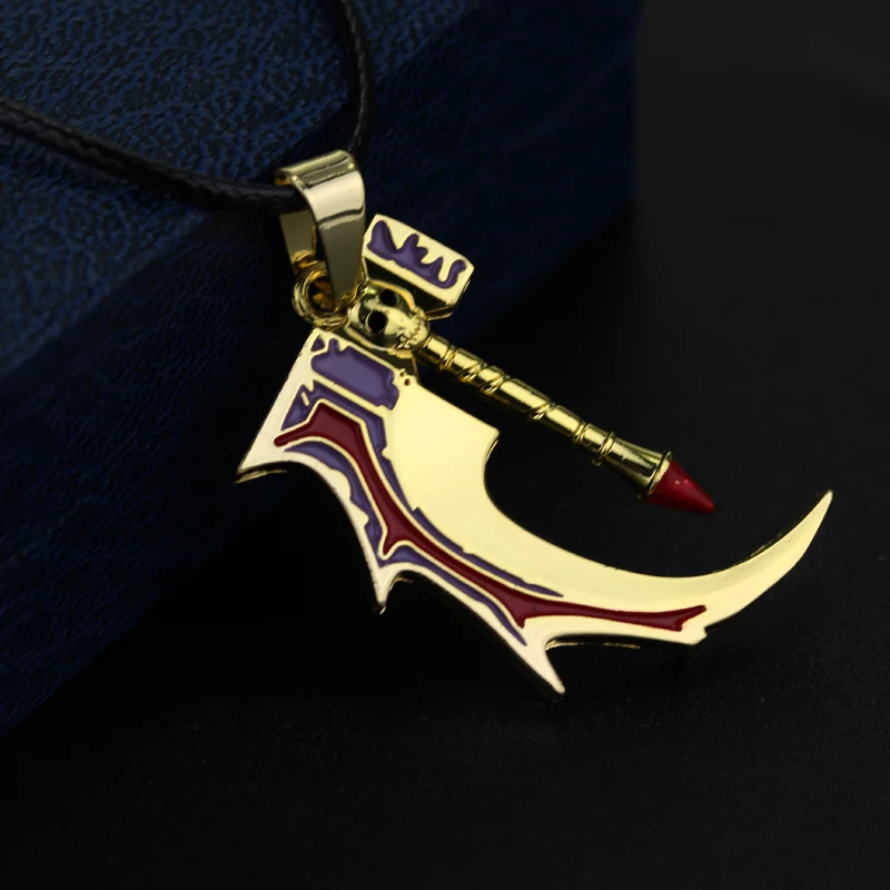 Game Jewelry DOTA 2 Necklace Anti Mage Broken Bone Hammer Weapon Skull Pendant Charm chokers necklaces for women man fans