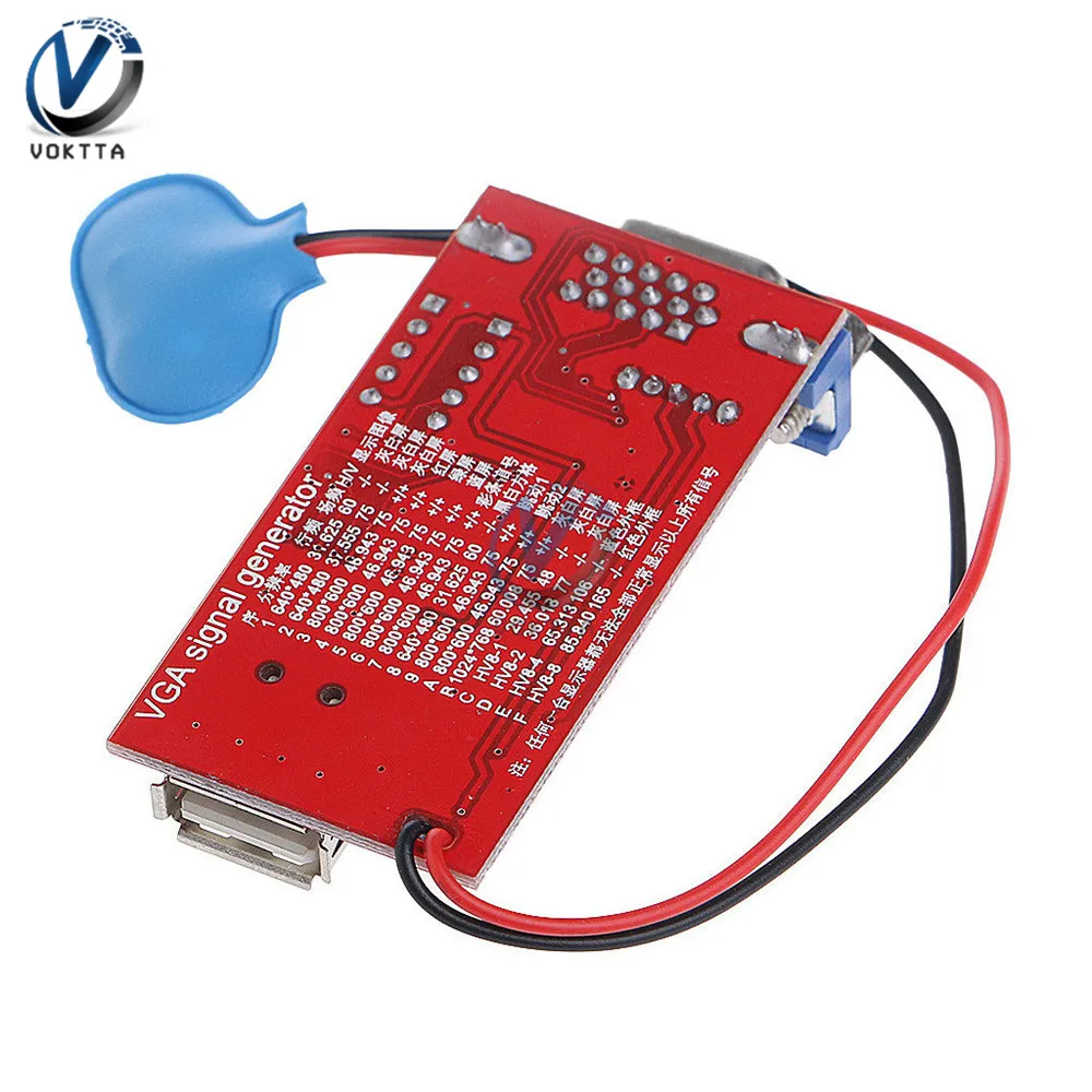 VGA Signal Generator Tester LCD Screen 15 Different Signal Output USB Battery Power Signal Generator DIY kit