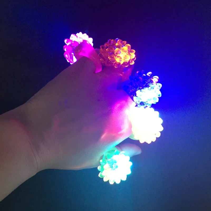 Gafas Led Led Dance Strawberry Ring Multi-color Light Lamp Beams Torch Bright Laser Finger For Party Ktv Bar Gift Hot Selling