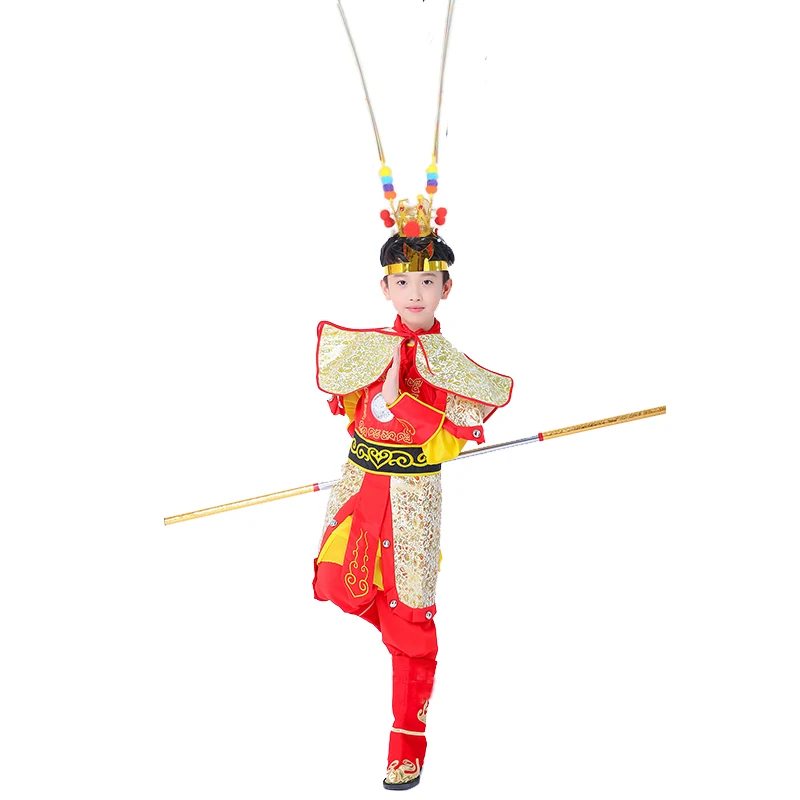 

sun wukong costumes for children halloween cosplay funny costumes chinese TV play monkey king costumes for kids