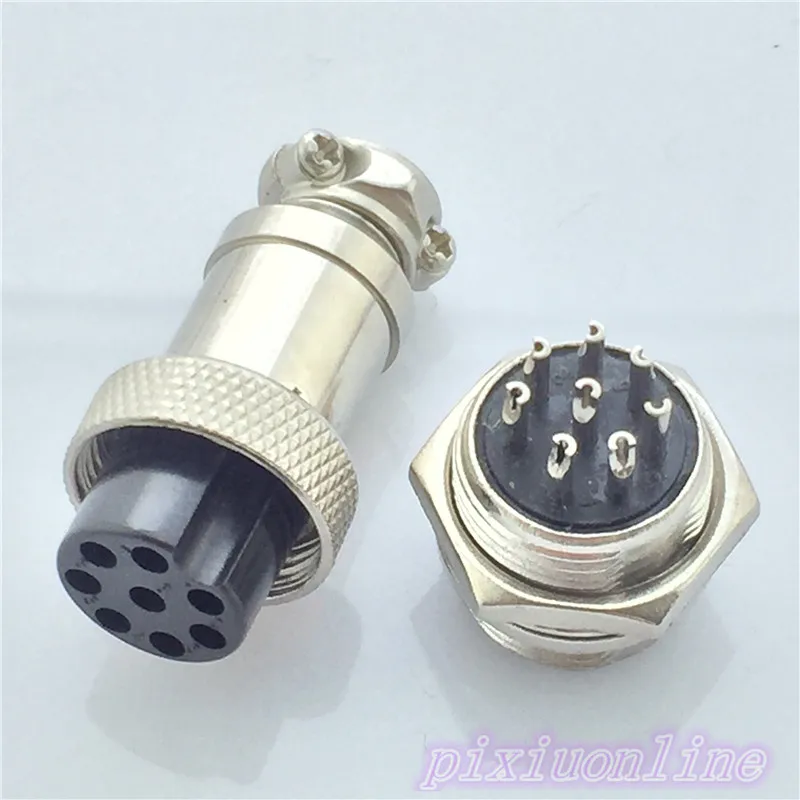 

1set GX16 8 Pin Male Female Diameter 16mm L76Y Circular Aviation Socket Plug Wire Panel Connector High Quality On Sale