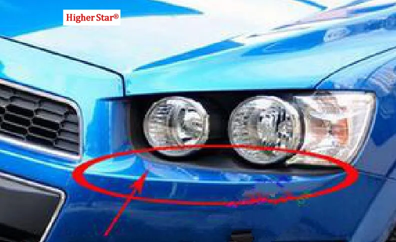 Higher star 2pcs car Headlamp decoration strip for CHEVROLET Aveo/Sonic SEDAN/HATCHBACK 2011-2013