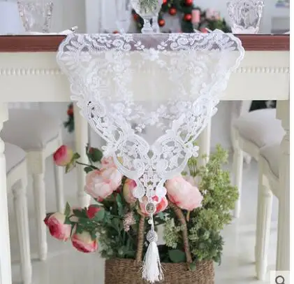 

romantic white lace table runner decorative Beige coffee table cloth household tablecloth TV cabinet Wedding table cloth decor