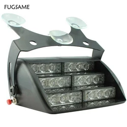 FUGSAME 12V 18LED Car Auto Truck LED Beacon Hazard Emergency Recovery Flashing Warning Strobe Light Amber Red Blue White Mix