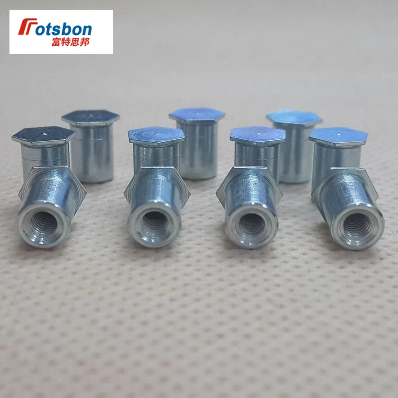 

Hex Blind BSO4 BSOA-M2-6 Hole Self Clinching Hexagon Fasteners Threaded Standoffs Cabinet Sheet Metal Spacer Insert Nuts Crimped