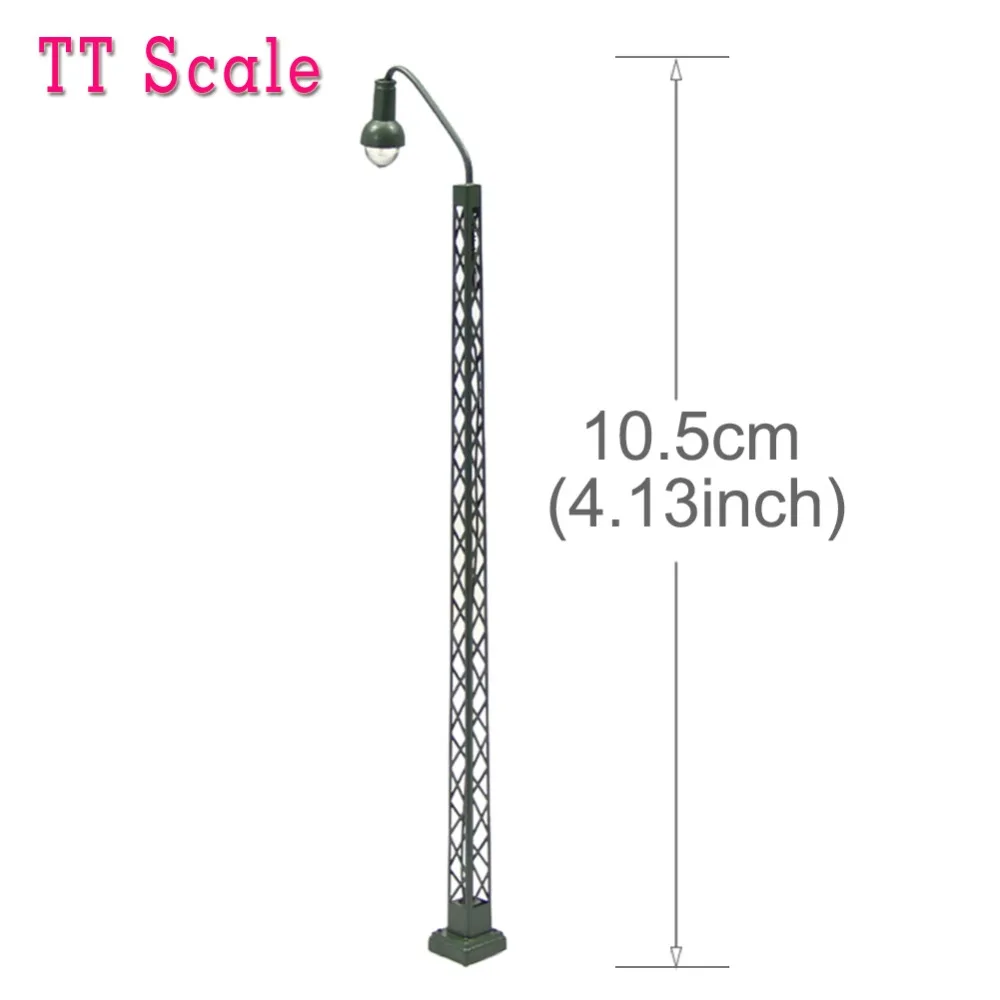 3pcs Model Railway Platform Lights Lattice Mast Lamp Track Light HO TT N Scale LQS38-40