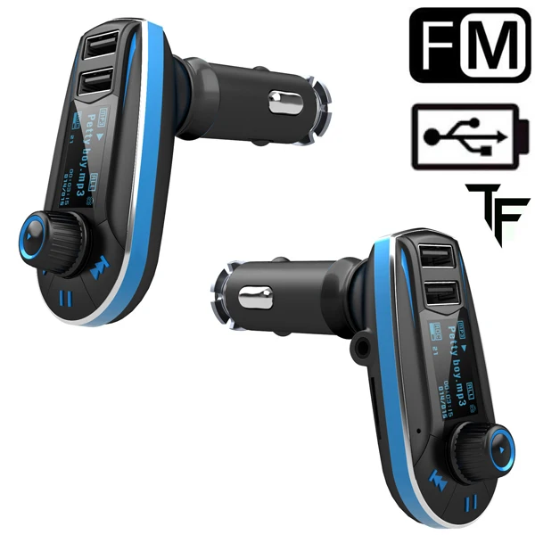 New Dual Port USB Car Wireless Radio Audio FM Transmitter MP3 Player