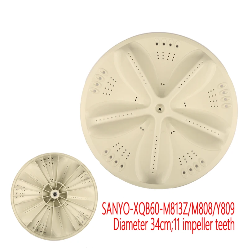 SANYO Washing Machine Parts XQB60-M813Z/M808/Y809 34CM 11 Leaf Water Impeller Impeller Tooth