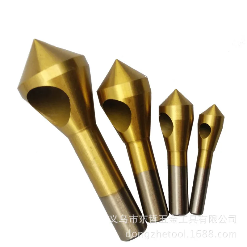 HSS steel 4241 Oblique chamfer Inverted taper hole saw Screw sinker Internal chip removal tool 4pcs one set NO.B1103