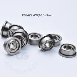 F684ZZ Cuscinetto flangiato 10 pezzi 4*9(10.3)*4(mm) acciaio al cromo Metallo sigillato Parti di apparecchiature meccaniche ad alta velocità