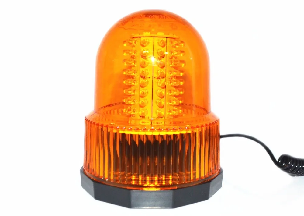 80 LED Emergency Vehicle Flash Strobe and Rotating Beacon Warning Light Amber